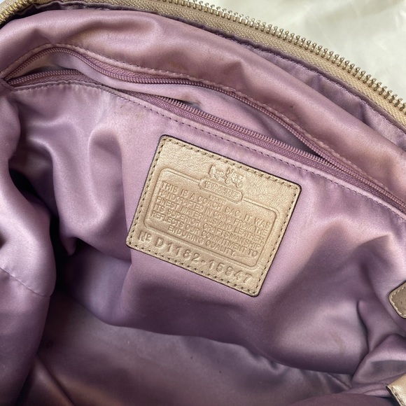 Coach Madison Gathered Sophia Satchel Tan/Gold/Champagne - Picture 8 of 9